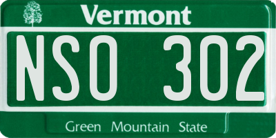 VT license plate NSO302