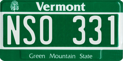 VT license plate NSO331