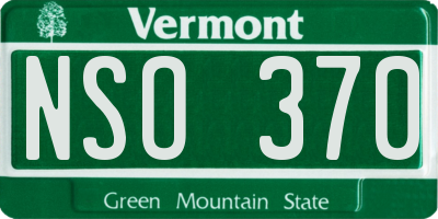 VT license plate NSO370