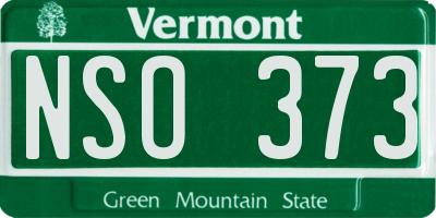 VT license plate NSO373