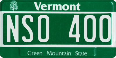VT license plate NSO400