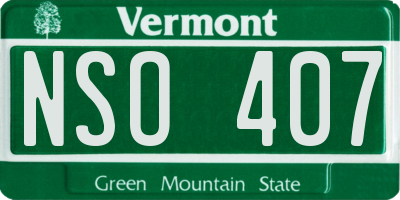 VT license plate NSO407