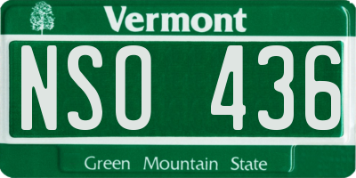 VT license plate NSO436