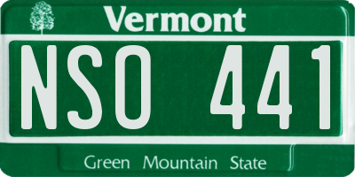 VT license plate NSO441