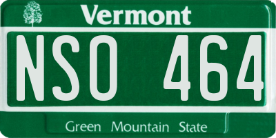VT license plate NSO464