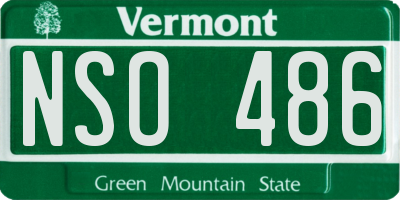VT license plate NSO486