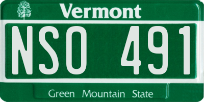 VT license plate NSO491