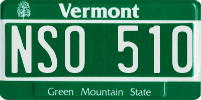 VT license plate NSO510