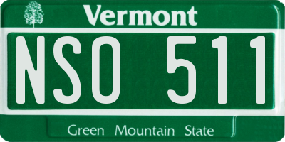 VT license plate NSO511