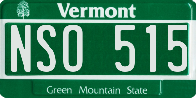 VT license plate NSO515