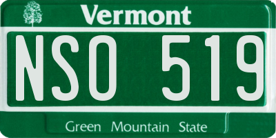 VT license plate NSO519