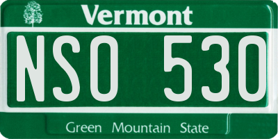 VT license plate NSO530