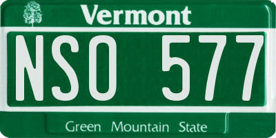 VT license plate NSO577