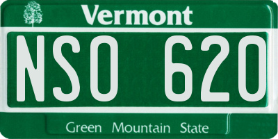 VT license plate NSO620