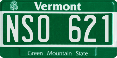 VT license plate NSO621