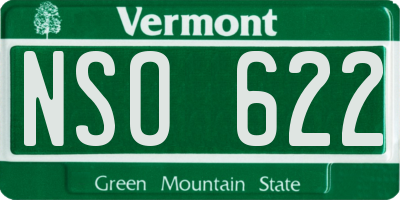 VT license plate NSO622