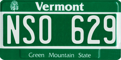 VT license plate NSO629