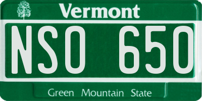VT license plate NSO650