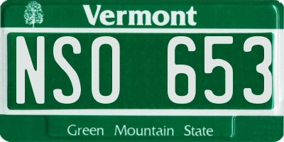 VT license plate NSO653
