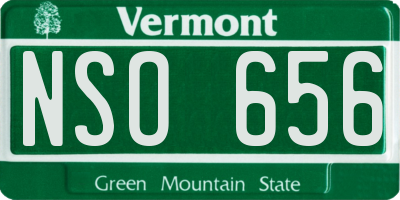 VT license plate NSO656