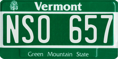 VT license plate NSO657
