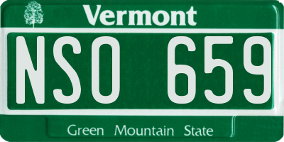 VT license plate NSO659