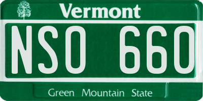 VT license plate NSO660