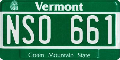 VT license plate NSO661