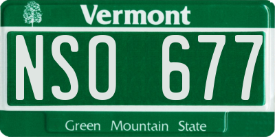 VT license plate NSO677