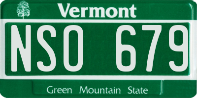 VT license plate NSO679