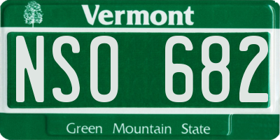 VT license plate NSO682