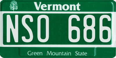 VT license plate NSO686