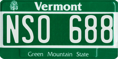 VT license plate NSO688