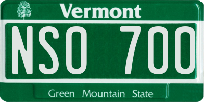 VT license plate NSO700