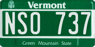 VT license plate NSO737