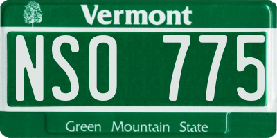 VT license plate NSO775