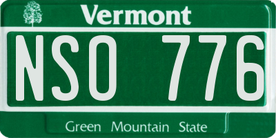 VT license plate NSO776