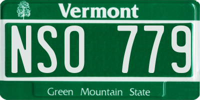 VT license plate NSO779
