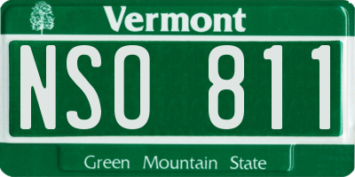 VT license plate NSO811