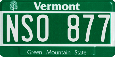 VT license plate NSO877