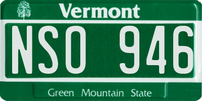 VT license plate NSO946