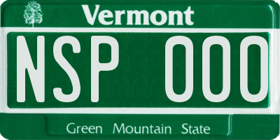 VT license plate NSP000