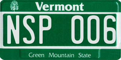 VT license plate NSP006