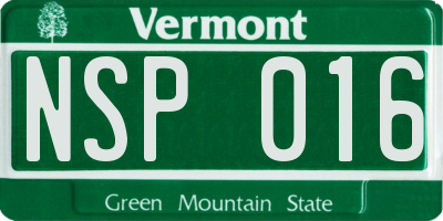 VT license plate NSP016