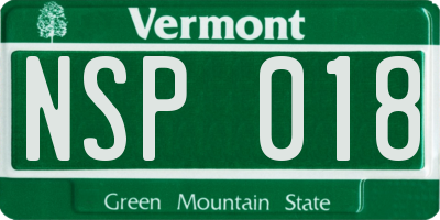 VT license plate NSP018