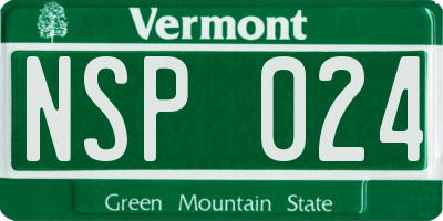 VT license plate NSP024