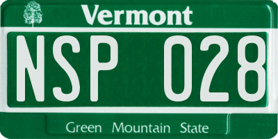 VT license plate NSP028