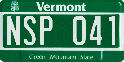 VT license plate NSP041