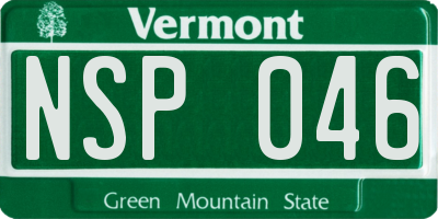 VT license plate NSP046