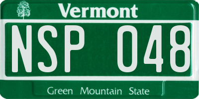 VT license plate NSP048